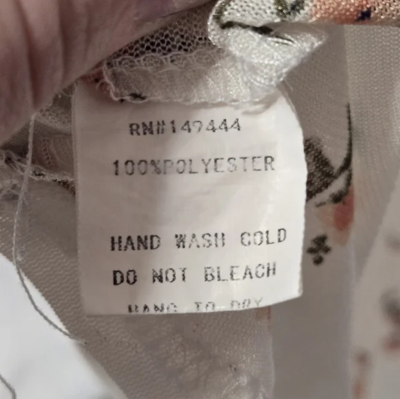 Sirenlily Maternity Floral Tunic Blouse Long Sleeve Drawstring Waist Size Large - Picture 5 of 5